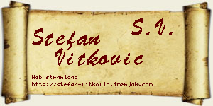 Stefan Vitković vizit kartica